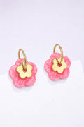 Boucles d’oreilles « fleurs d’été » Rose