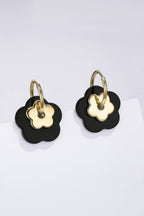 Boucles d'oreilles "Fleurs d'été" Noir