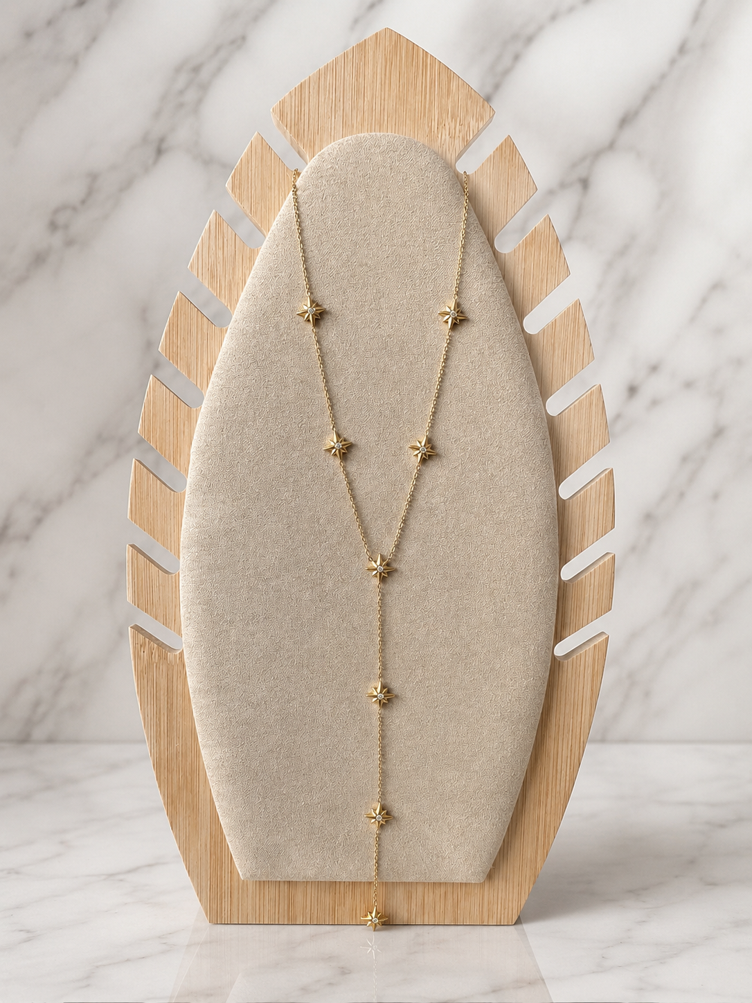 Collier "Constellation" – Chaîne Longue Étoiles Dorées