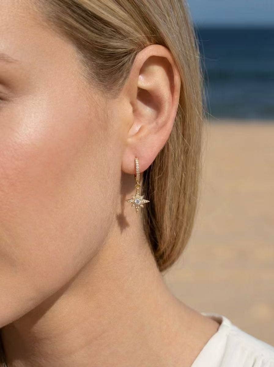 Boucles d'oreilles "Étoile Polaire"