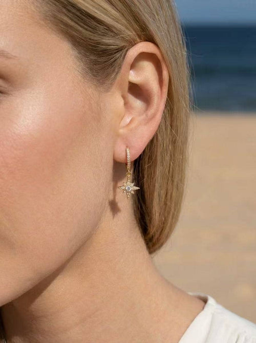 Boucles d'oreilles "Étoile Polaire"