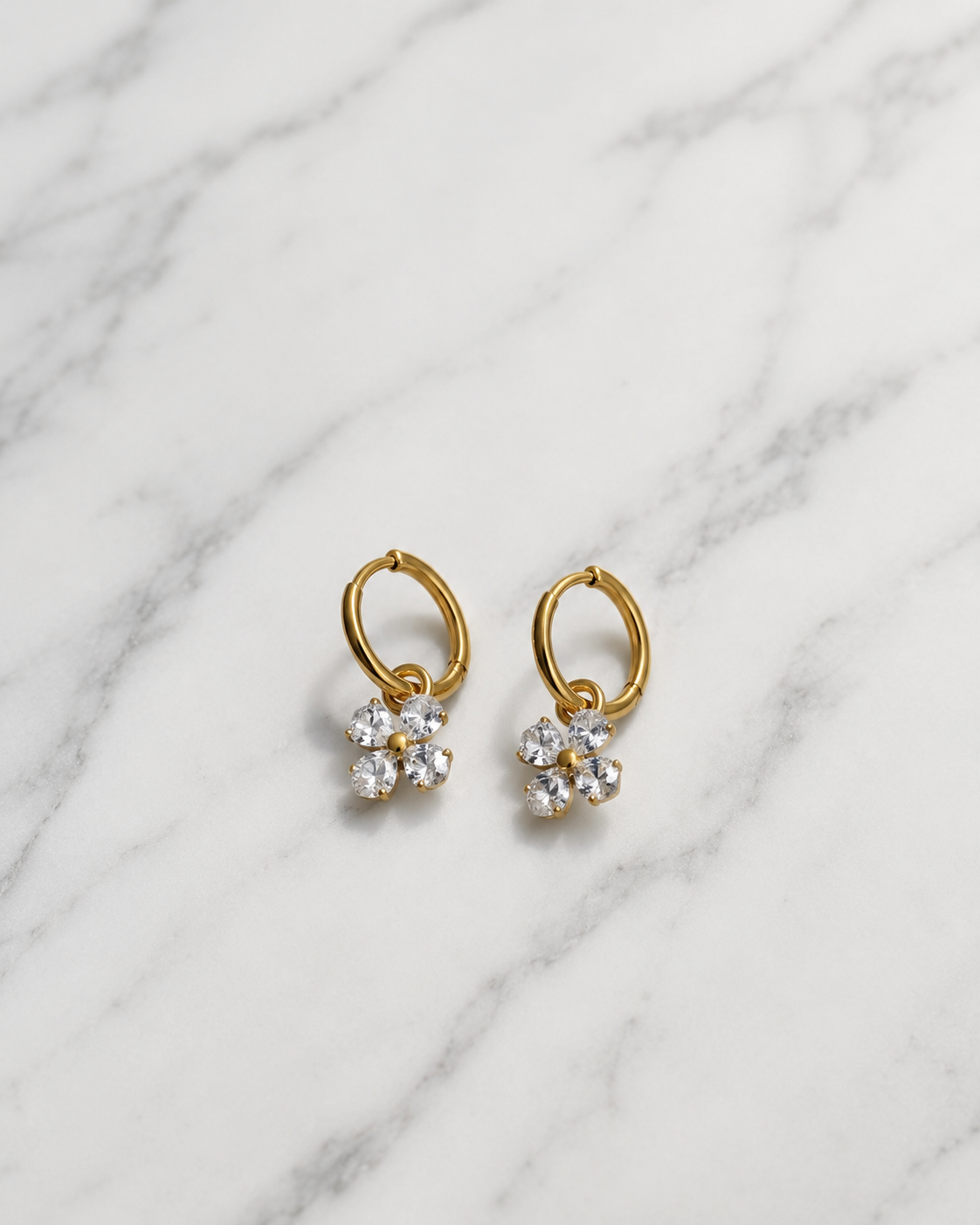 Boucles d'oreilles "Fleur Cristal"