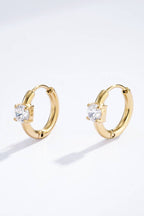 Boucles d'oreilles "Solitaire Doré"
