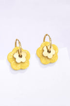Boucles d'oreilles «Fleurs d’été» Jaune