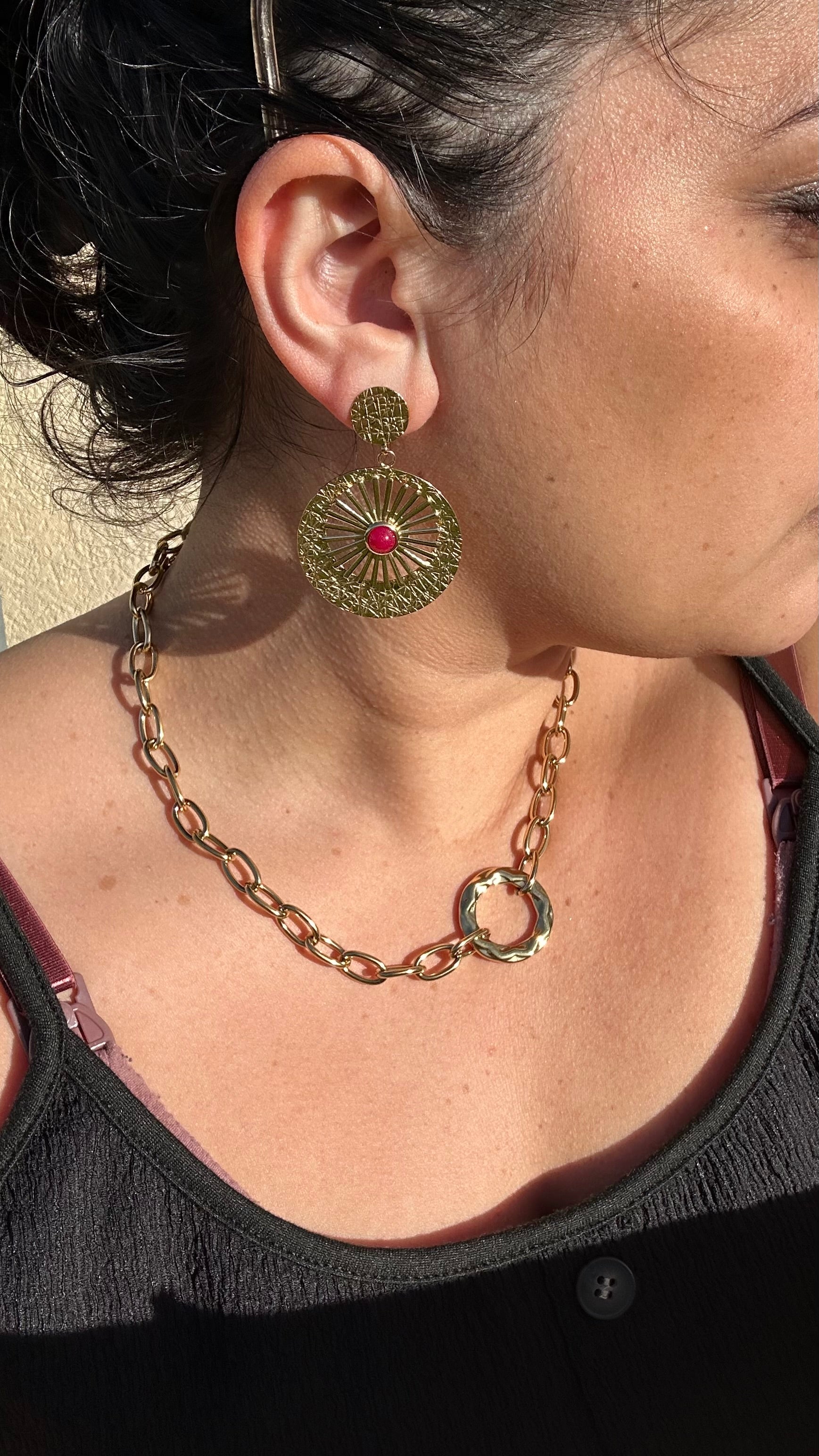 Boucles d'Oreilles Soleil d'Orient