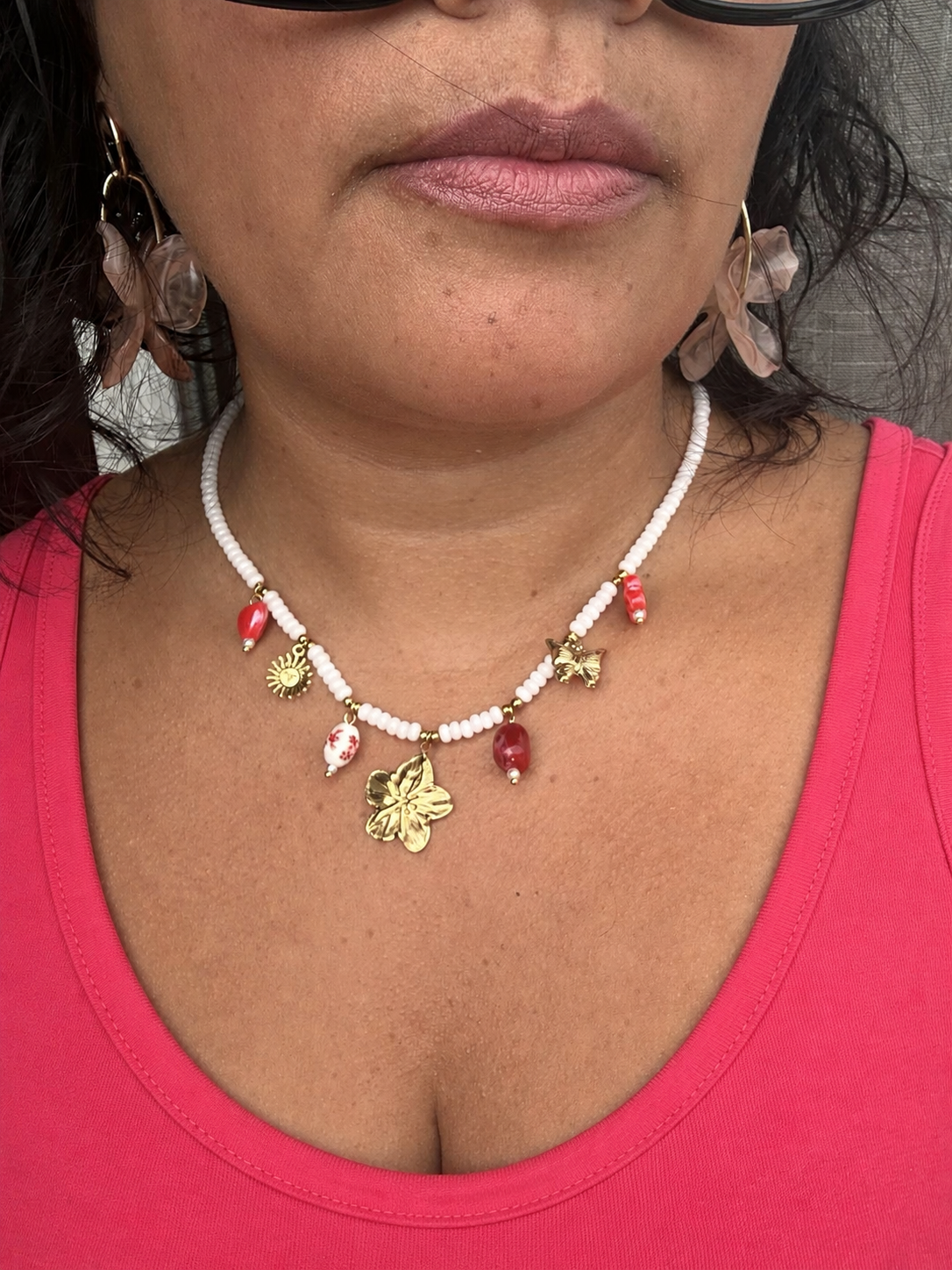 Collier Fleur Plumeria