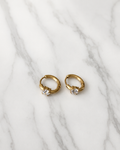 Boucles d'oreilles "Solitaire Doré"