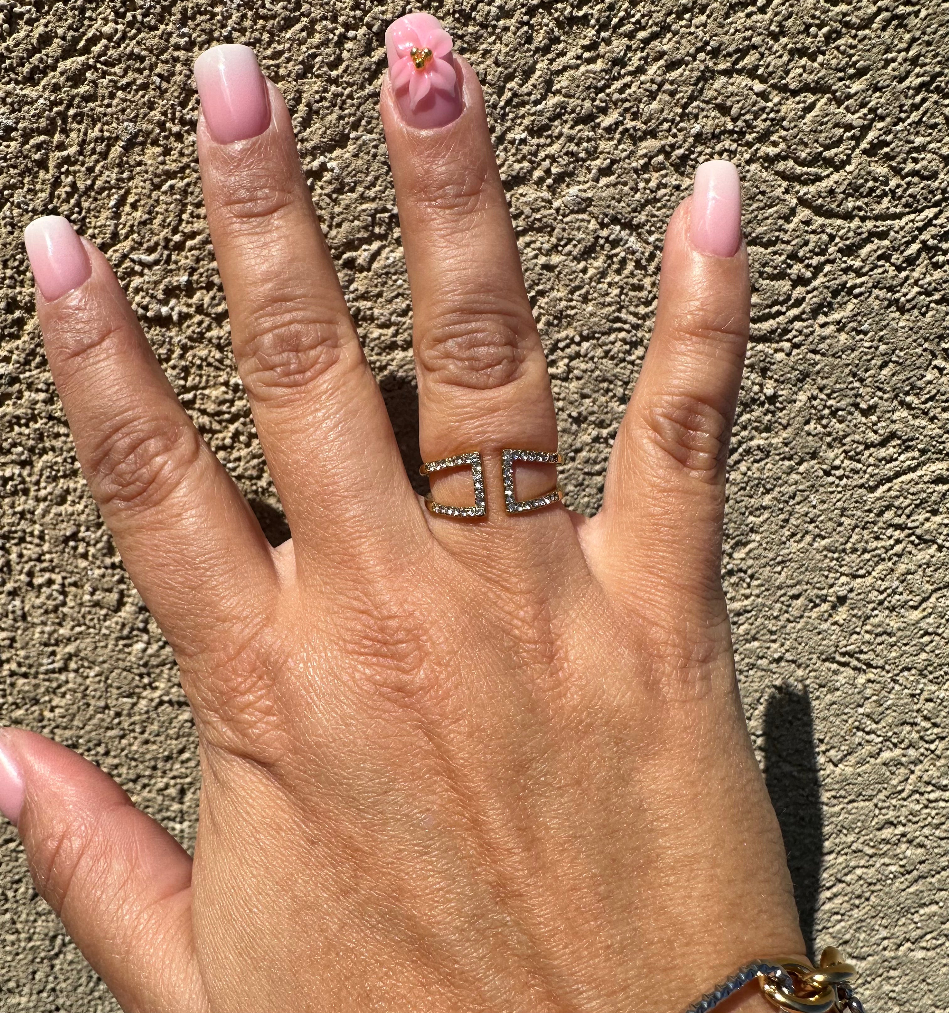 Bague Ajustable Éclat Double