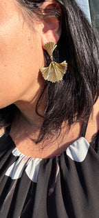Boucles d'Oreilles Ginkgo Impérial