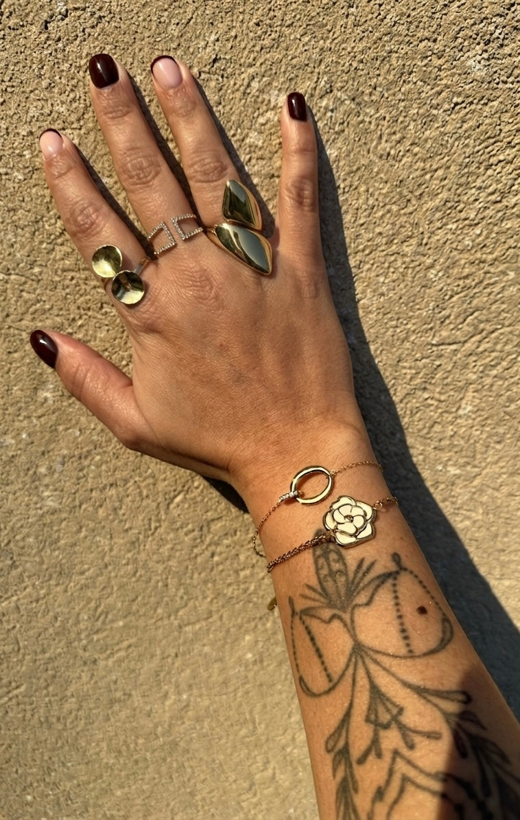 Bague Ajustable Éclat Double