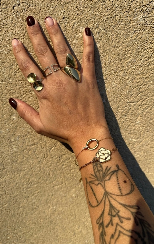 Bague Ajustable Éclat Double