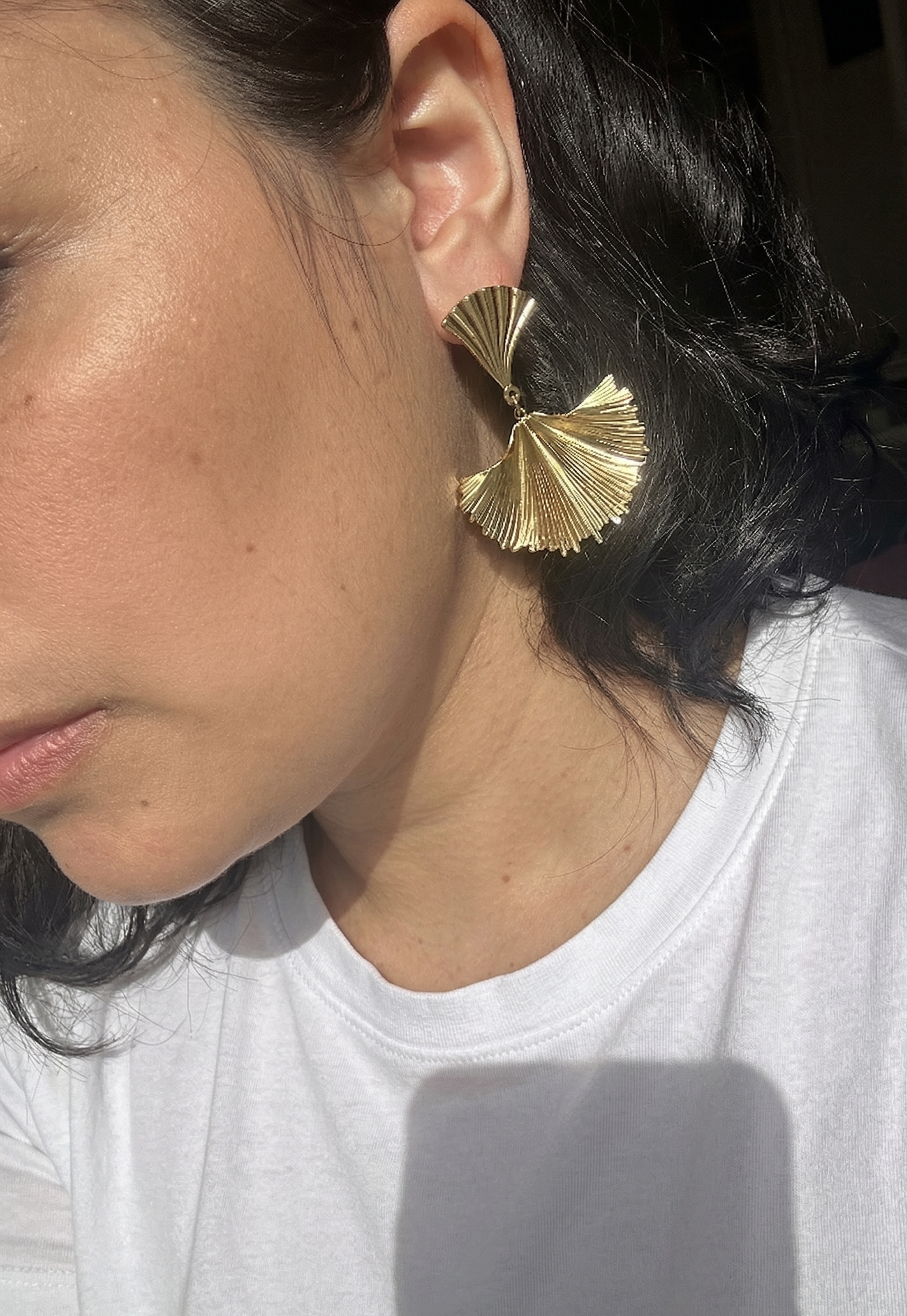 Boucles d'Oreilles Ginkgo Impérial