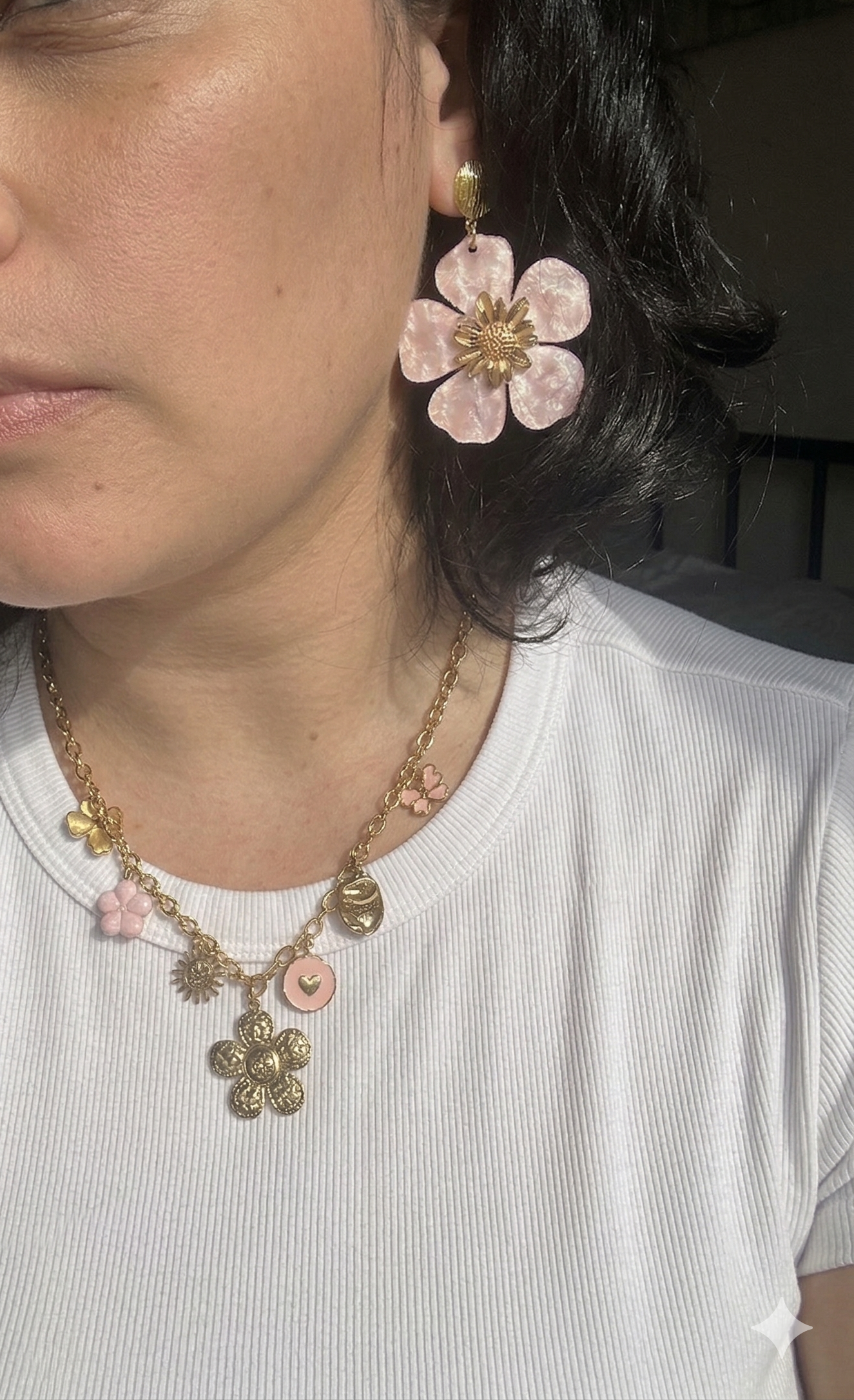 Collier Bohème rose