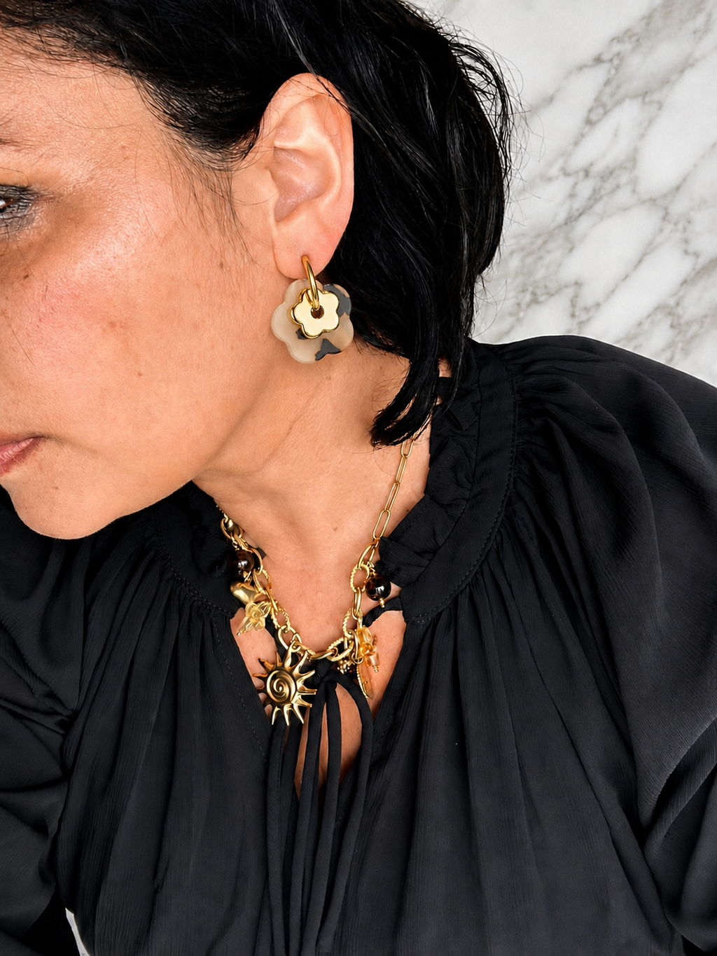 Boucles d'oreilles «Fleurs d’été»
