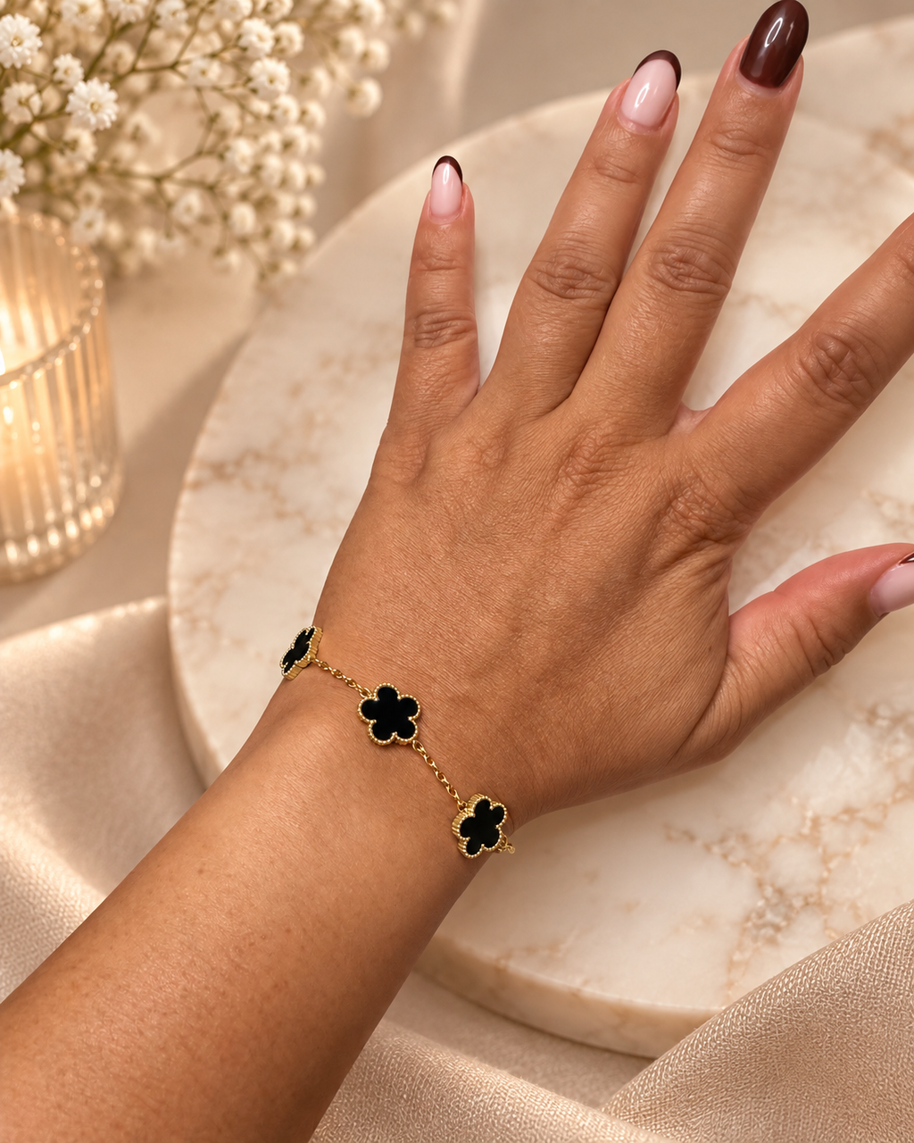 Bracelet Orchidée noir