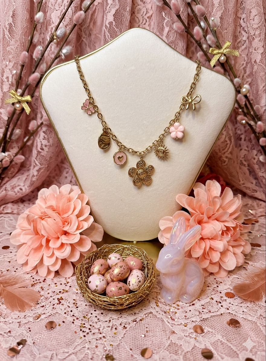 Collier Bohème rose