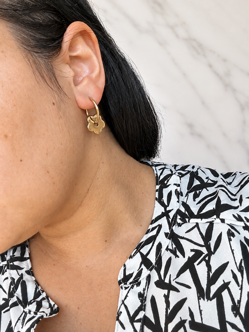 Boucles d'oreilles "Fleur Dorée"