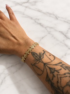 Jonc "Flora" – L'Élégance Printanière en Or Rose