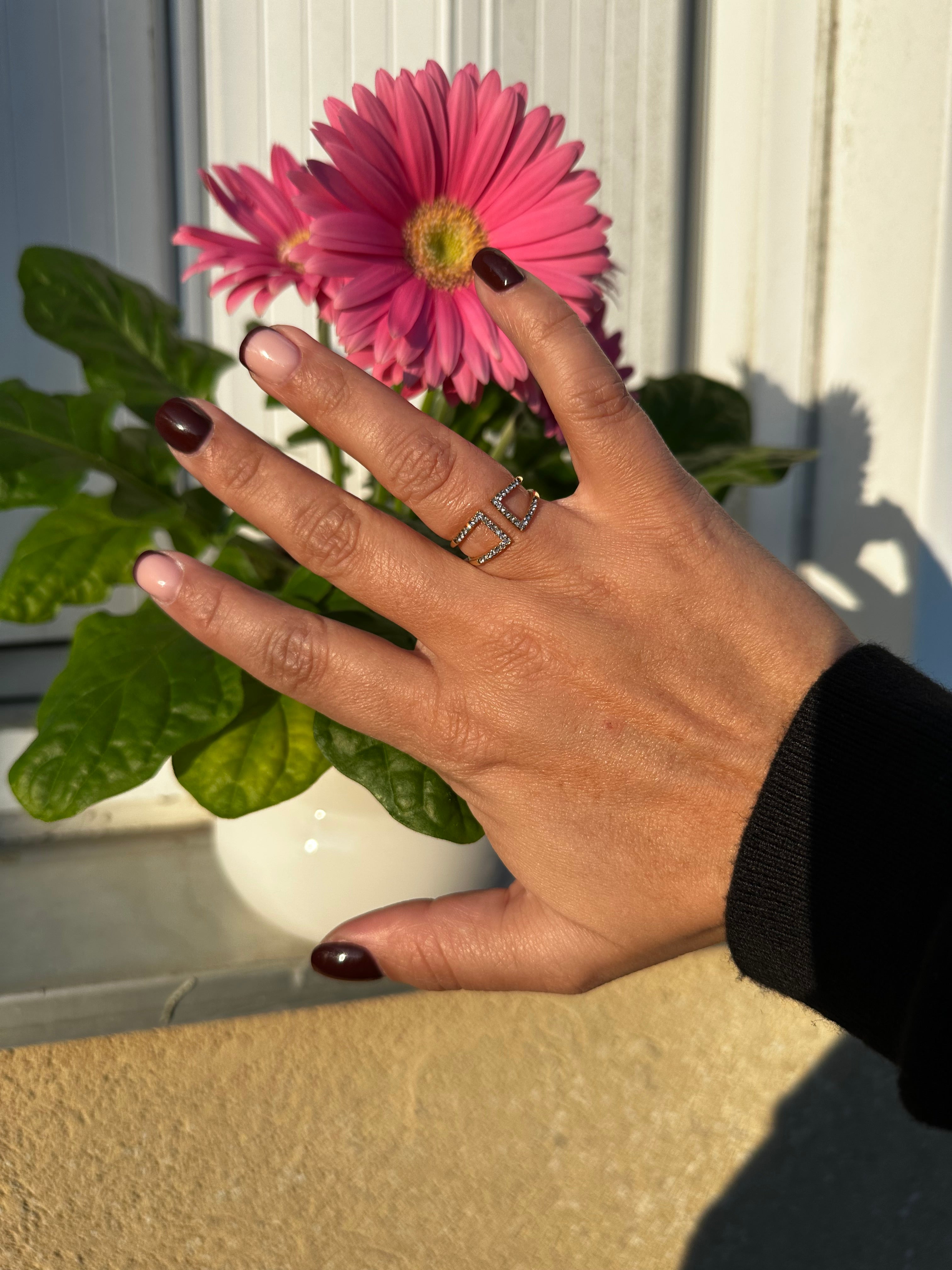 Bague Ajustable Éclat Double