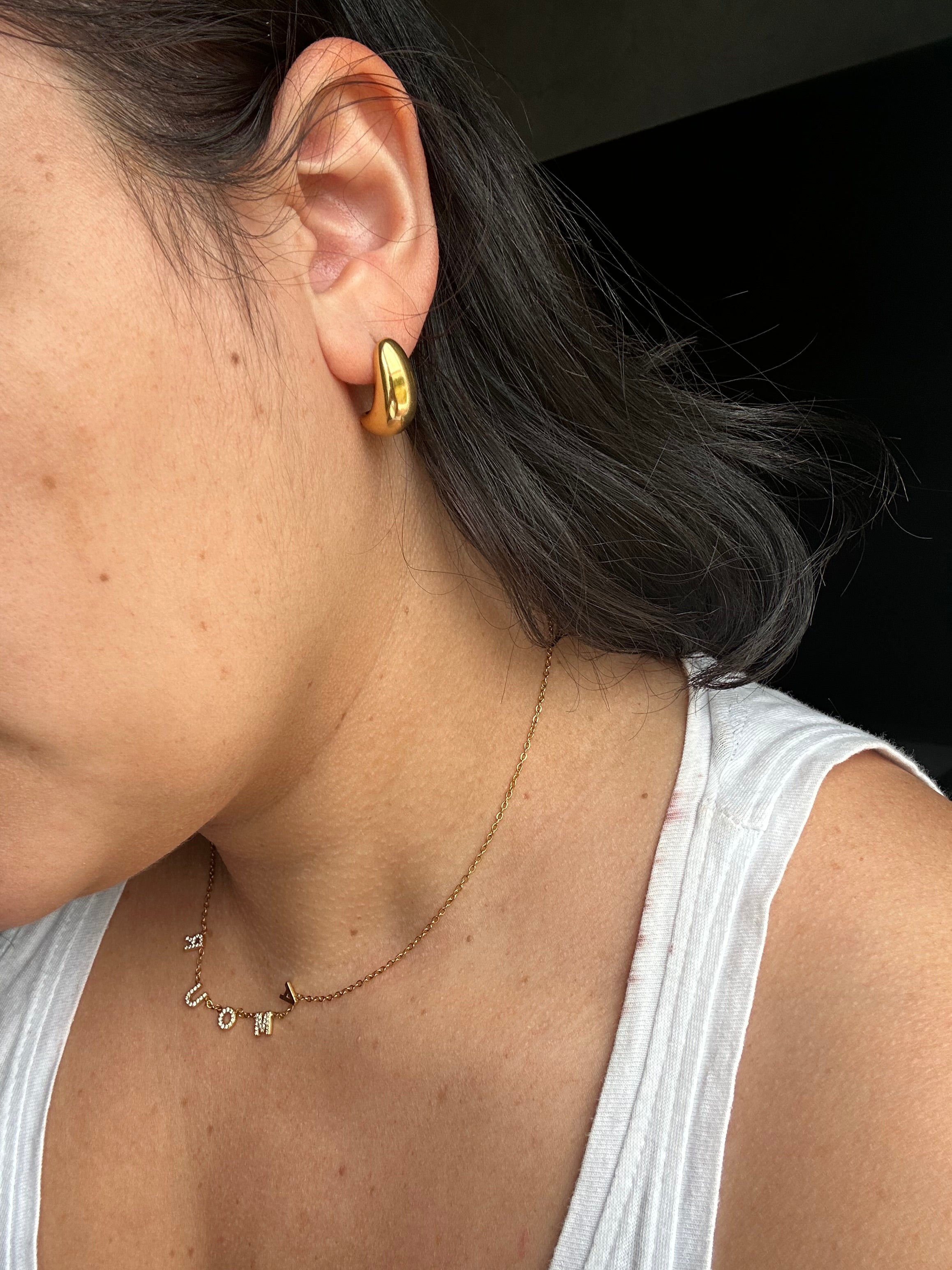 Boucles d'oreilles "Goutte" Bombées