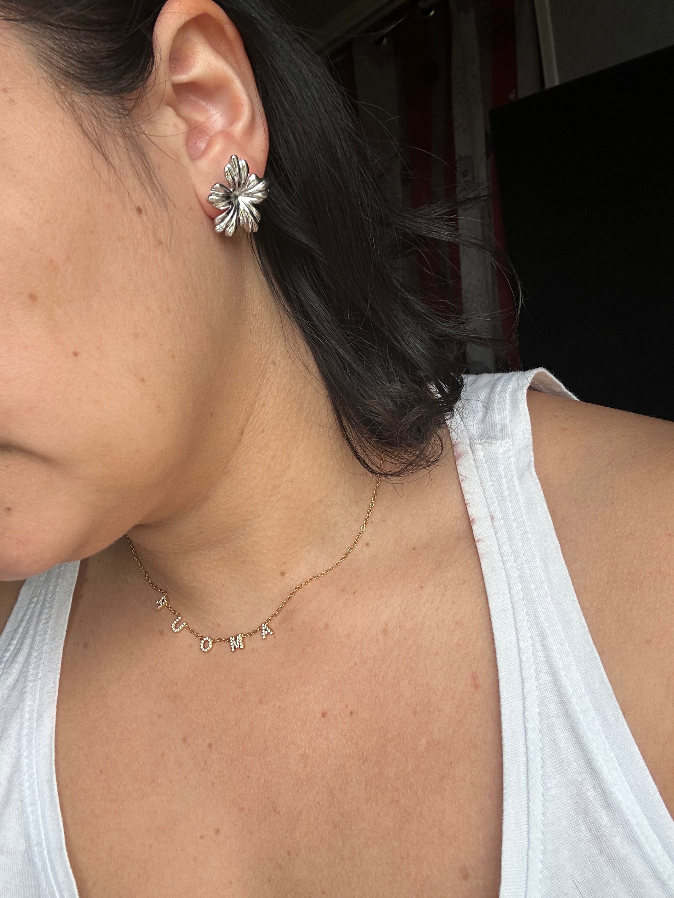 Boucles d'oreilles "Flora" Argentées