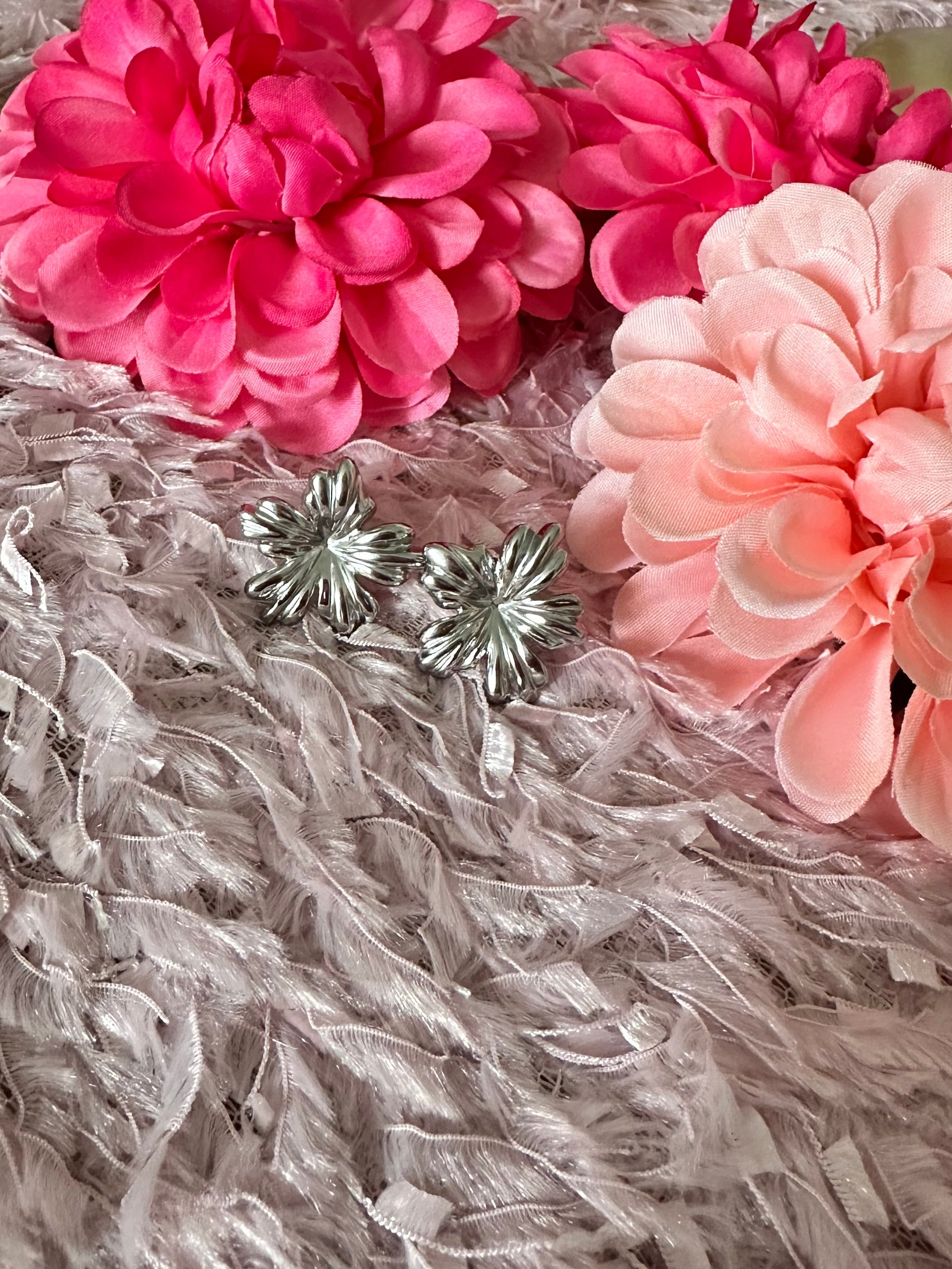 Boucles d'oreilles "Flora" Argentées