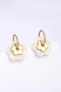 Boucles d'oreilles «Fleurs d’été» Blanc