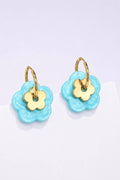 Boucles d'oreilles «Fleurs d’été»Bleu