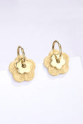 Boucles d'oreilles «Fleurs d’été» Beige