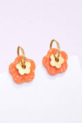Boucles d'oreilles «Fleurs d’été» Orange